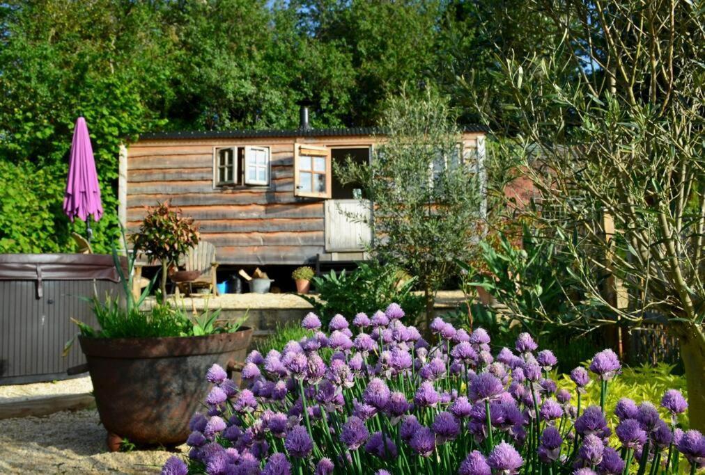 Luxury, Rural Shepherds Hut With Hot Tub Nr Bath Bristol Esterno foto
